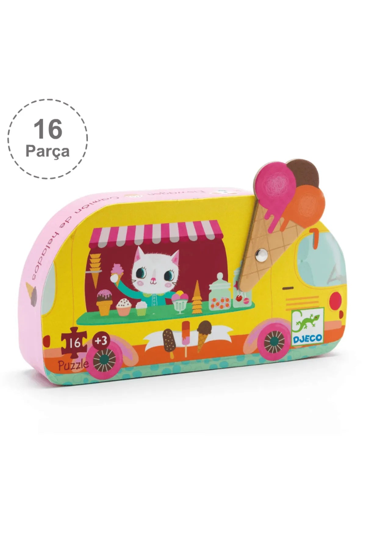 Djeco Dekoratif Puzzle - Ice Cream Truck 16 Parça