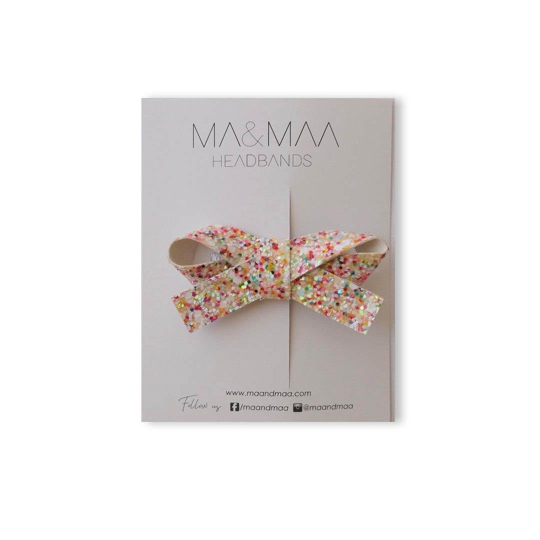 Ma & Maa - Confetti Glitter Mini Fiyonk Klips Toka