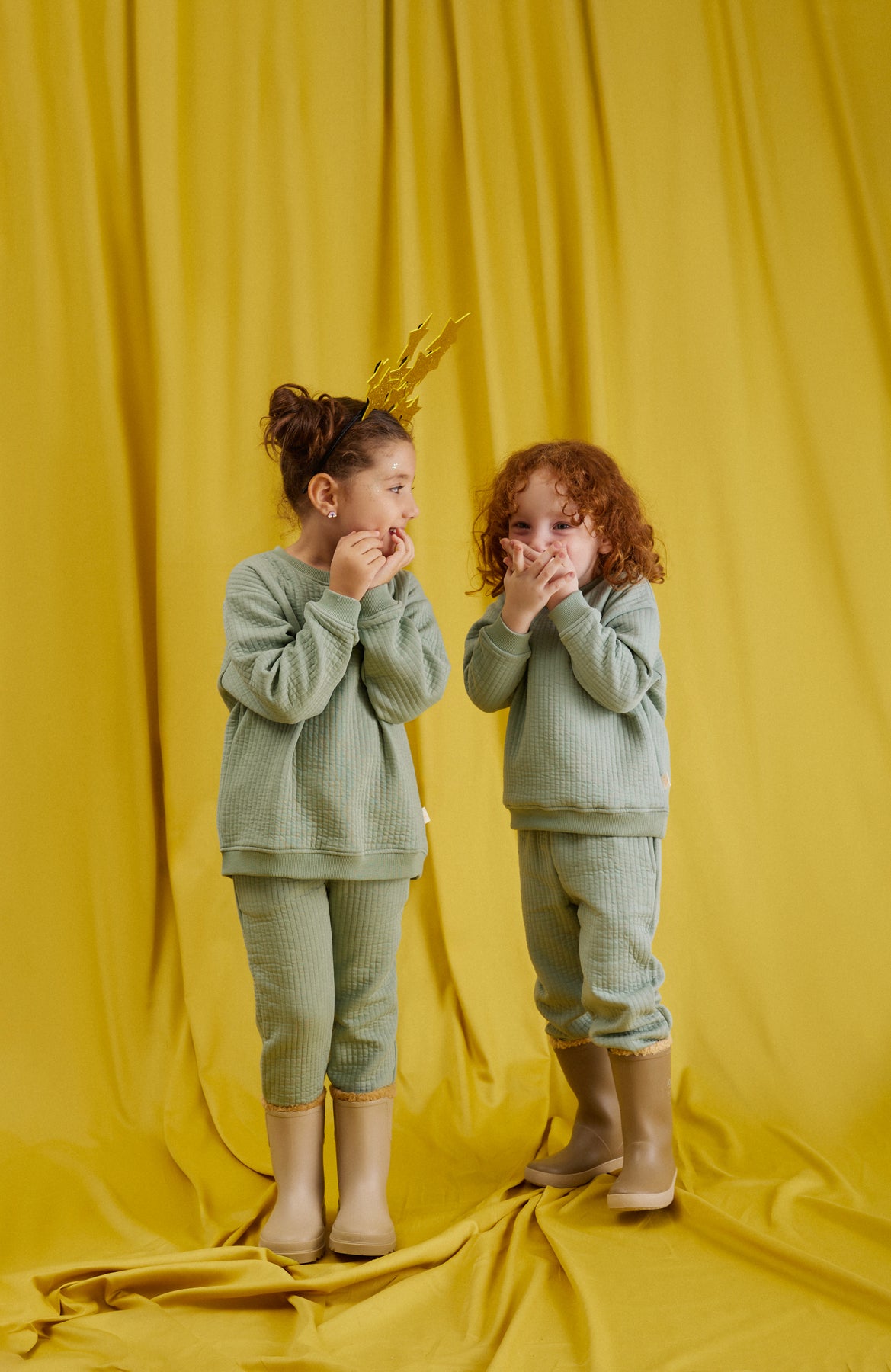 Kapitone Sweatshirt Jogger Pantolon Takım Mint