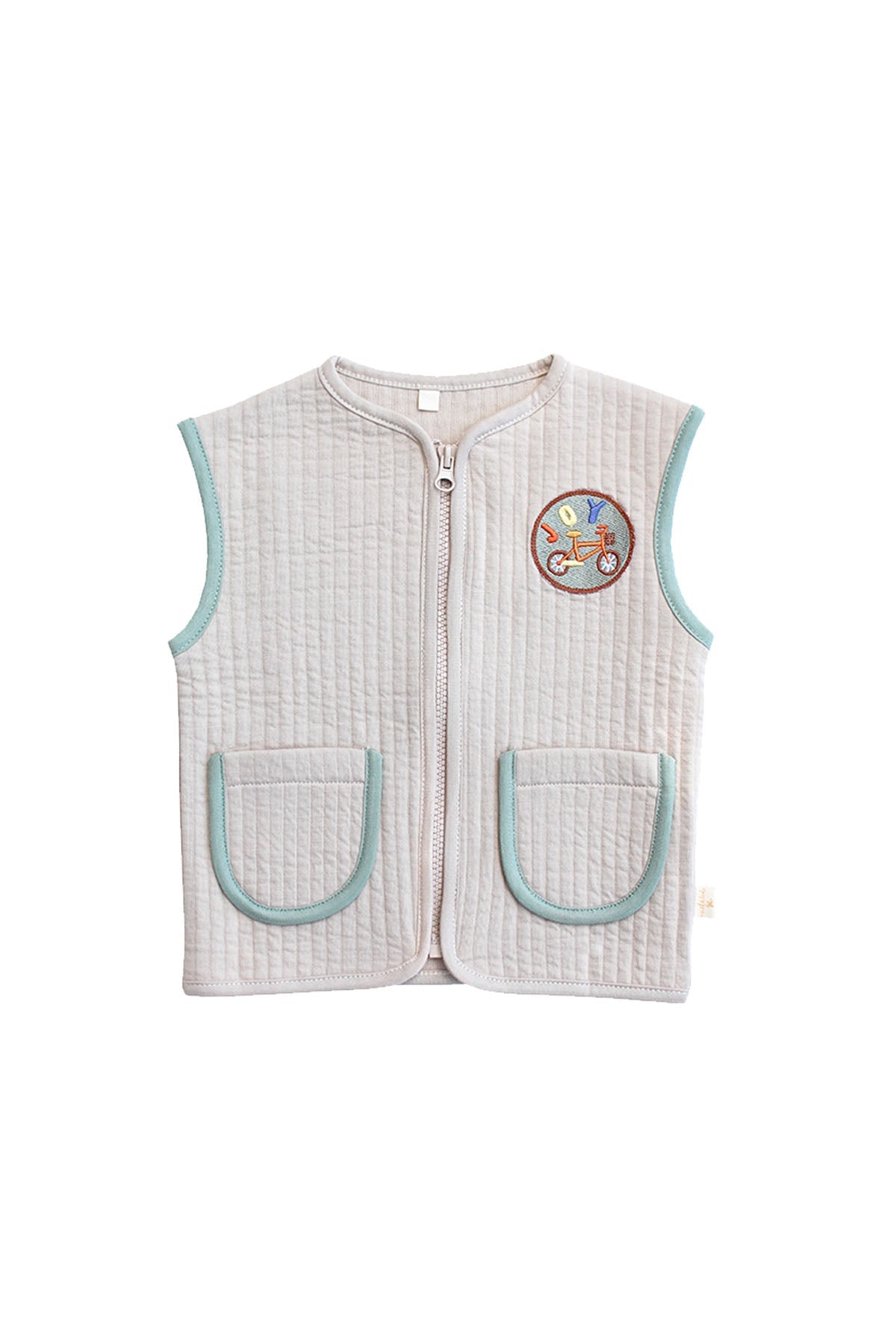 Kontrast Biyeli Kapitone Yelek