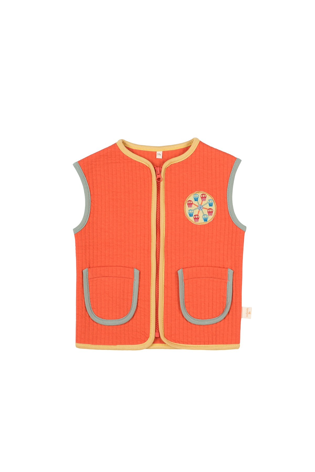 Kontrast Biyeli Kapitone Yelek