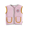 Quilted Vest with Contrast Piping 