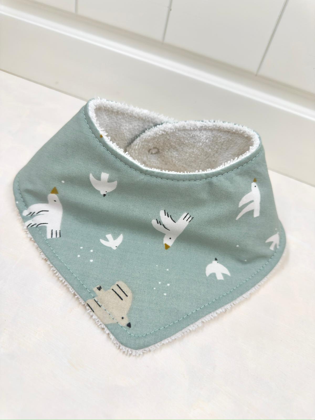 Le Petit Dodo Birds %100 Pamuk El Yapımı Bebek Salya Önlüğü – 0-24 Ay