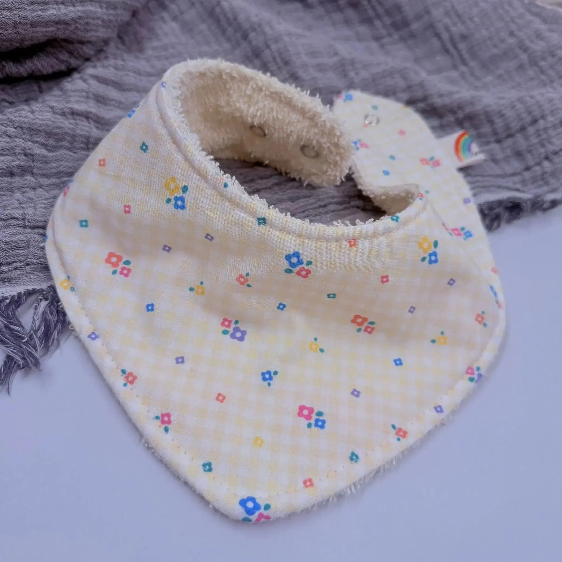 Le Petit Dodo Daisi %100 Pamuk El Yapımı Bebek Salya Önlüğü – 0-24 Ay