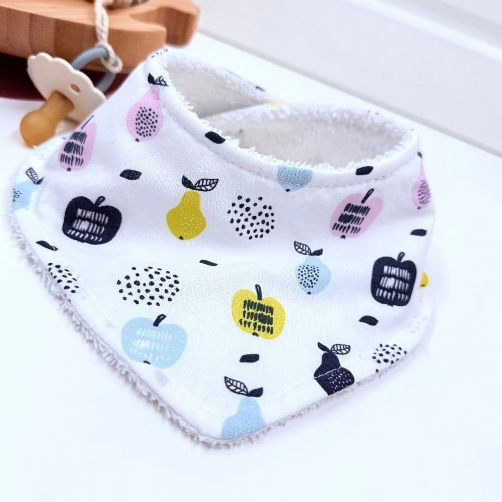 Le Petit Dodo Fruits %100 Pamuk El Yapımı Bebek Salya Önlüğü – 0-24 Ay