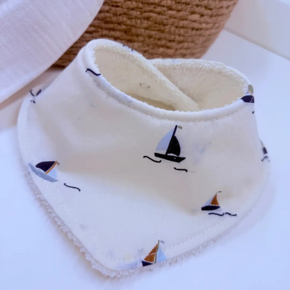 Le Petit Dodo Sailor %100 Pamuk El Yapımı Bebek Salya Önlüğü – 0-24 Ay