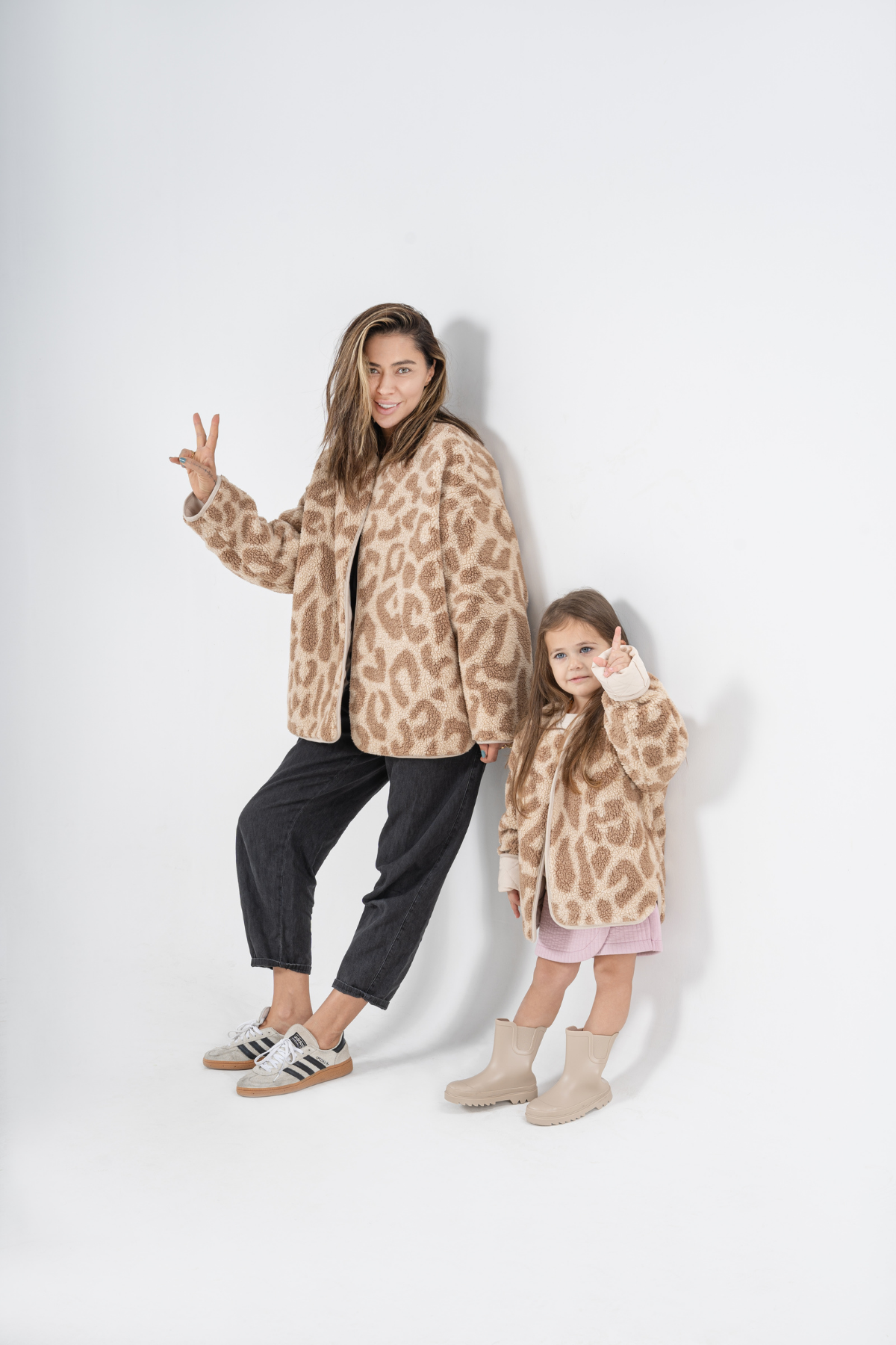 Leopar Çift Taraflı Ceket Yetişkin