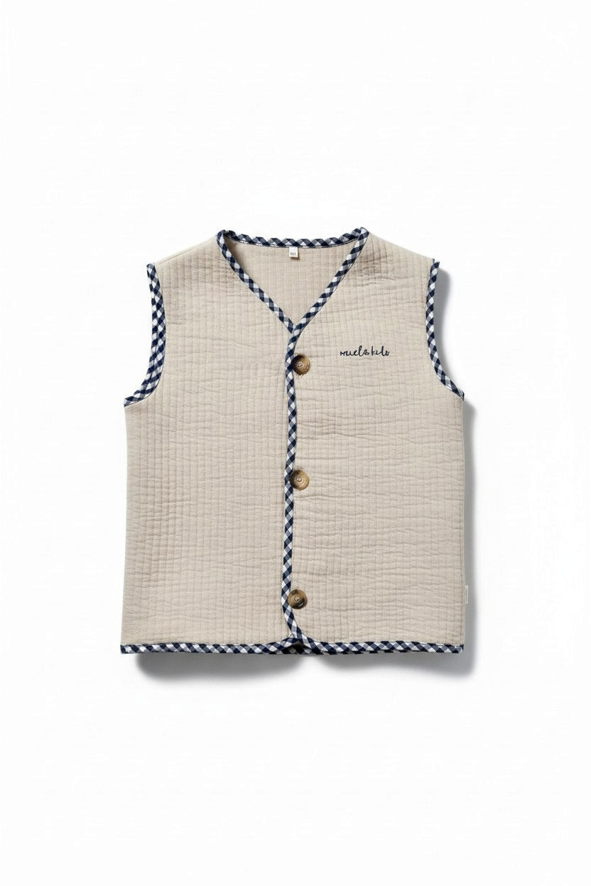 Let's Roll Kapitone Yelek Bej