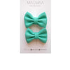 Ma &amp; Maa Cyan Set Mini Bow Clip Set 