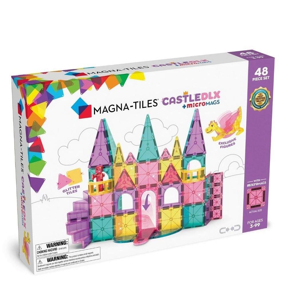 MAGNA-TILES - Castle DLX + microMAGS - Prenses Şatosu - 48 Parça