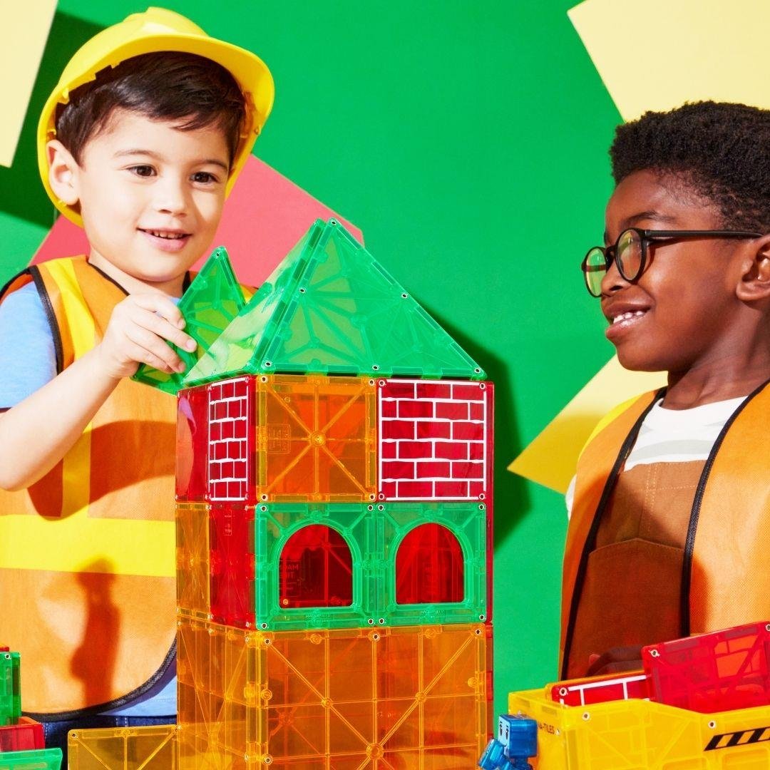 MAGNA-TILES® - İnşaat XL Manyetik Bloklar - 50 Parça – Miela Kids