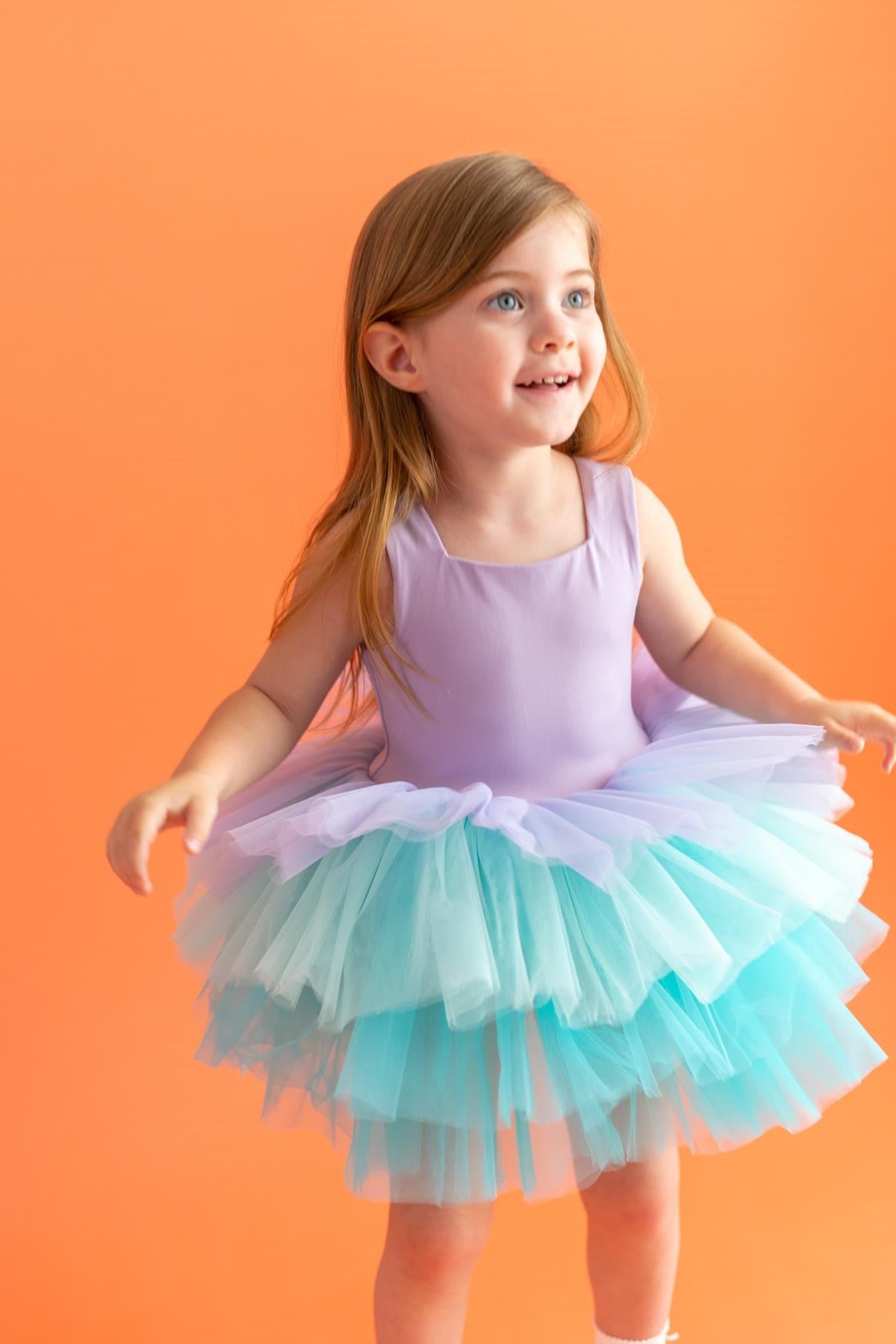 Mini Celebrities Ombre-Sommer-Tutu-Kleid – Lila Meerjungfrau