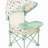 Minimono PlusUp Özel Seri Tenteli Portatif Mama Sandalyesi |Mint Jungle