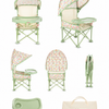 Minimono PlusUp Özel Seri Tenteli Portatif Mama Sandalyesi |Mint Pretty Floral