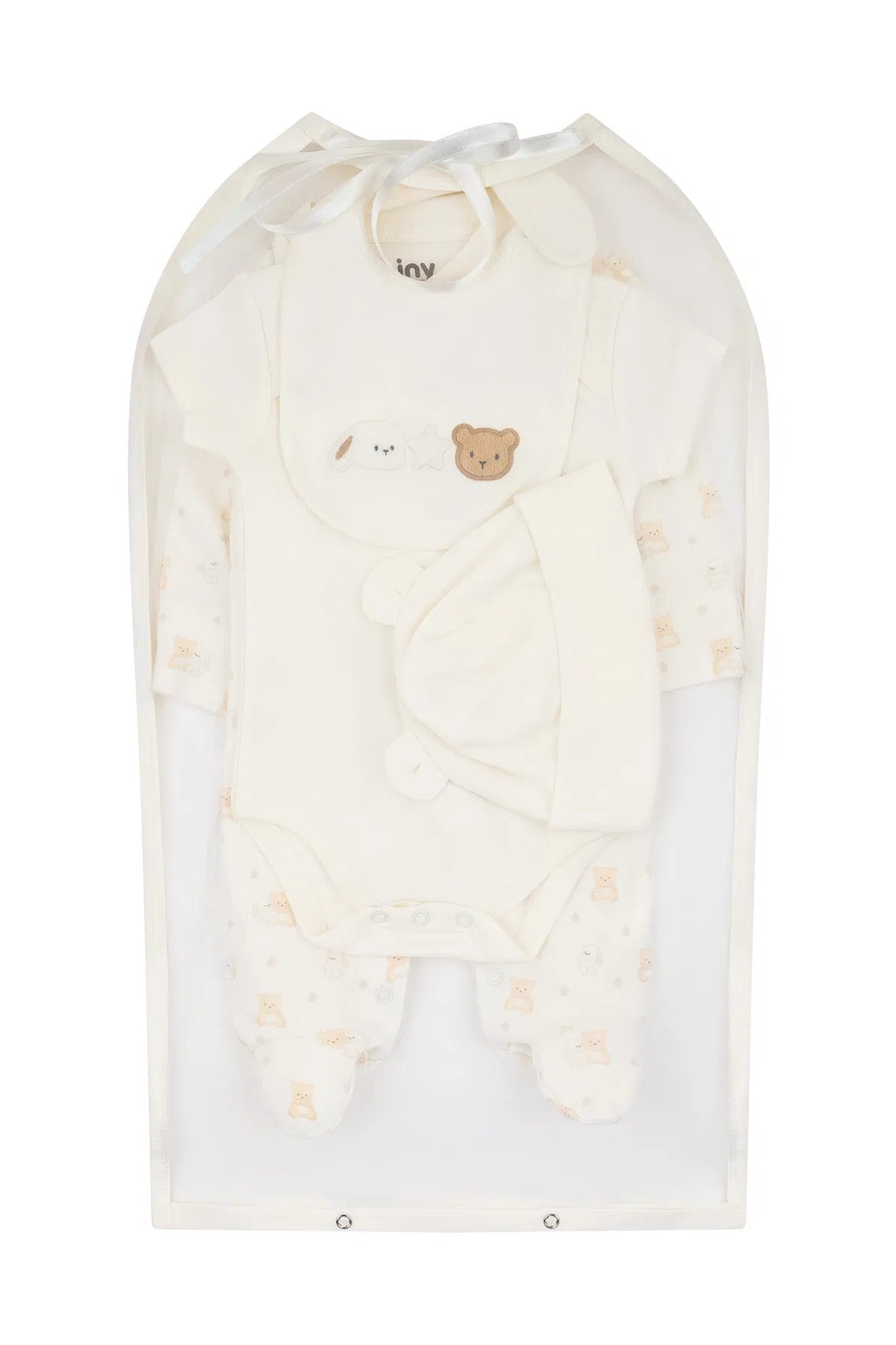 Minycenter Unisex Bebek 4'lü Set - 0-3 Ay
