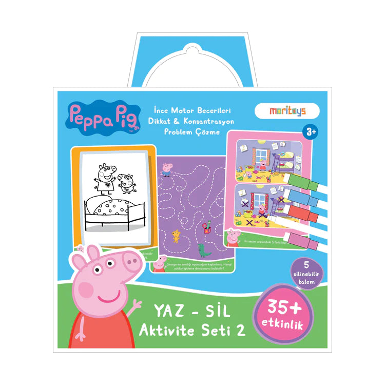 Moritoys - Peppa Pig Yaz - Sil Aktivite Seti 2: Dikkat & Konsantrasyon, Problem Çözme Ve İnce Motor Becerileri