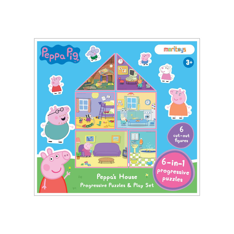 Moritoys Peppa’s House: Peppa’s House: 6 in 1 Puzzle ile Peppa'nın Evi ...