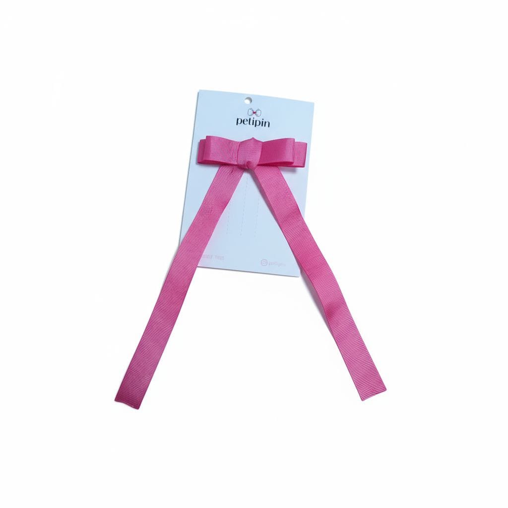 Petipin Tekli Saten Pembe Fiyonk