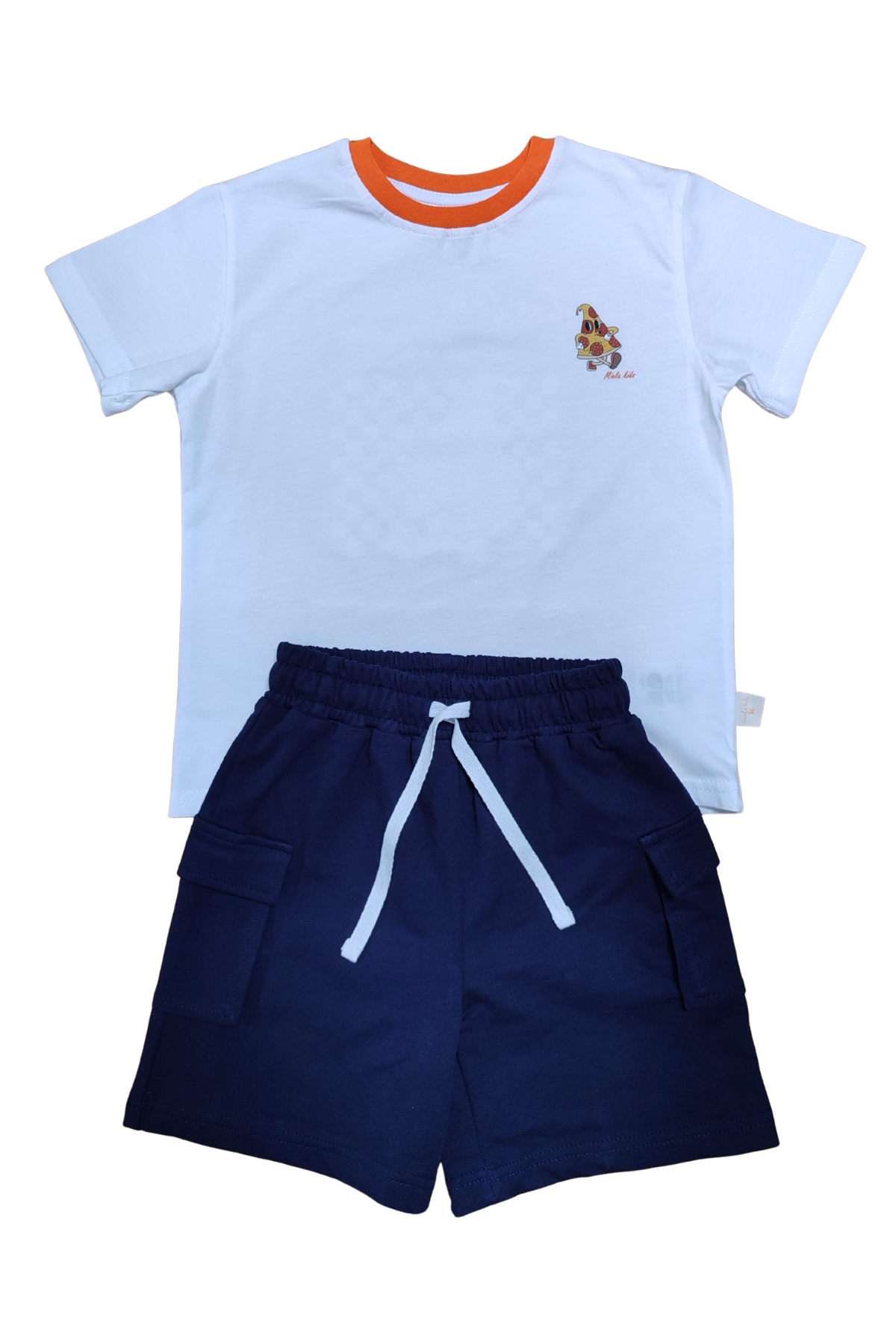 Pizza Baskılı Oversize Tişört ve Şort Takım