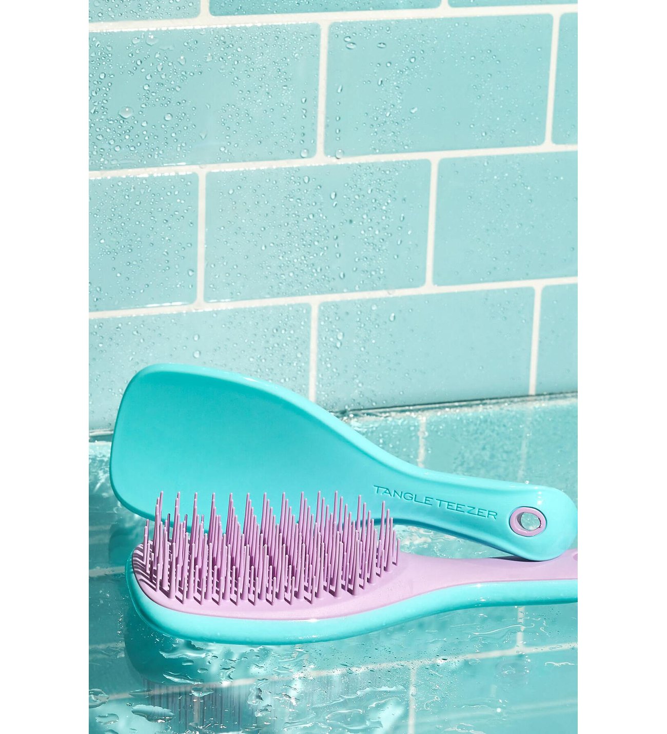 Tangle Teezer Mini Wet Detangler Saç Fırçası - Wisteria Leaf - Lilac&mint