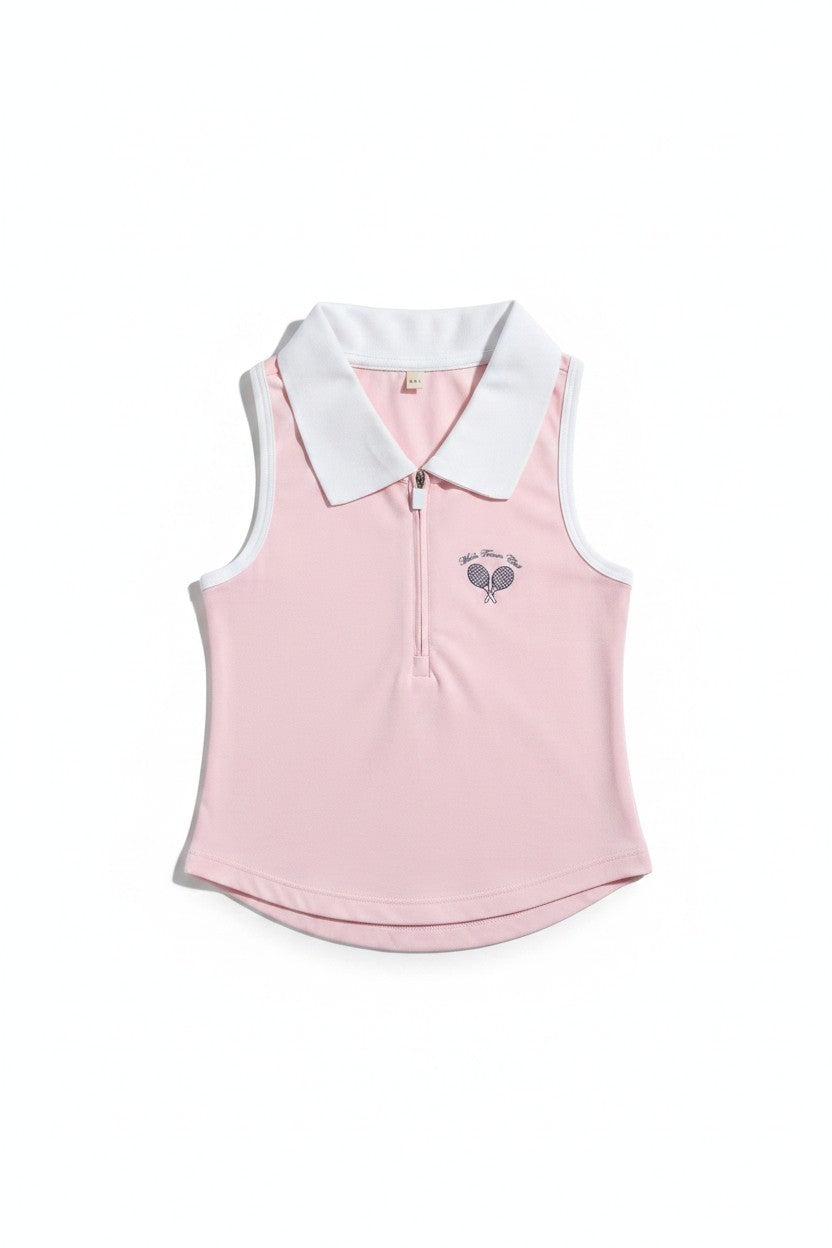 Tennis Club  Kız Çocuk Fermuarlı Spor Üst - Candy Pink