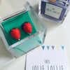 Tres Jolie Lollie Strawberry Clip Earrings
