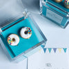 Tres Jolie Lollie Donut Clip Earrings - White