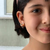 Tres Jolie Lollie Donut Klips Küpe - Beyaz Sprinkles