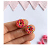 Tres Jolie Lollie Donut Klips Küpe - Pembe Sprinkles