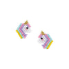 Tres Jolie Lollie Miyuki Unicorn Clip Earrings