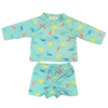 UV Korumalı Alt Üst Erkek Bebek Set - Dinoland Mint